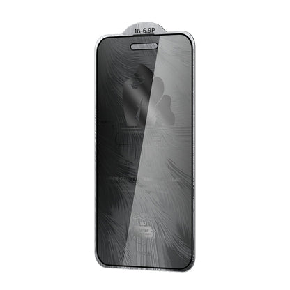 Pour iPhone 16 Pro Max WK WTP-089 Space King Kong Film de Protection en Verre Trempé Incurvé 9D Confidentialité 360 Degrés