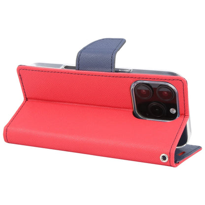 For iPhone 16 Pro Max GOOSPERY FANCY DIARY Cross Texture Leather Phone Case(Red)