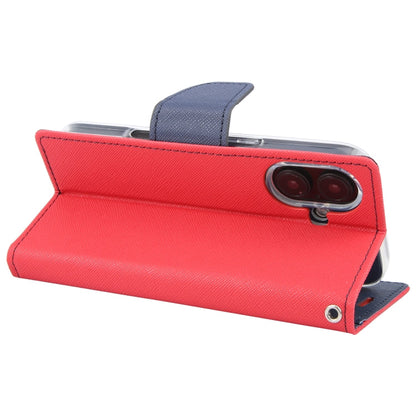 For iPhone 16 GOOSPERY FANCY DIARY Cross Texture Leather Phone Case(Red)
