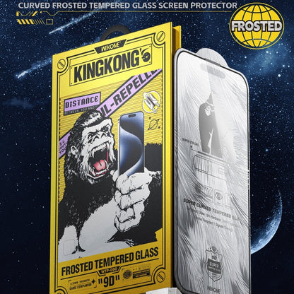 For iPhone 16 Pro Max WK WTP-090 Space King Kong 9D Curved Frosted Tempered Glass Film