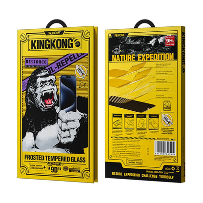 For iPhone 16 Plus / 15 Plus WK WTP-090 Space King Kong 9D Curved Frosted Tempered Glass Film