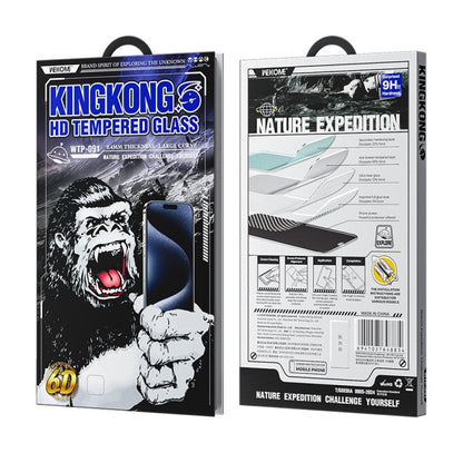 Pour iPhone 16 Plus / 15 Plus WK WTP-091 King Kong Film en Verre Trempé Incurvé 6D HD