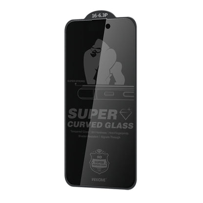 For iPhone 16 Pro WK WTP-092 King Kong 6D Curved 28 Degree Privacy Tempered Glass Film
