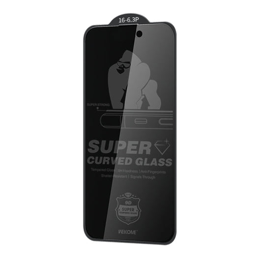 For iPhone 16 Pro WK WTP-092 King Kong 6D Curved 28 Degree Privacy Tempered Glass Film