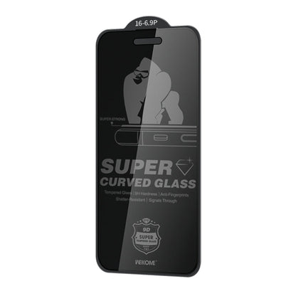 Pour iPhone 16 Plus / 15 Plus WK WTP-093 King Kong 6D Incurvé 360 Degrés Film de Protection en Verre Trempé Anti-Espion