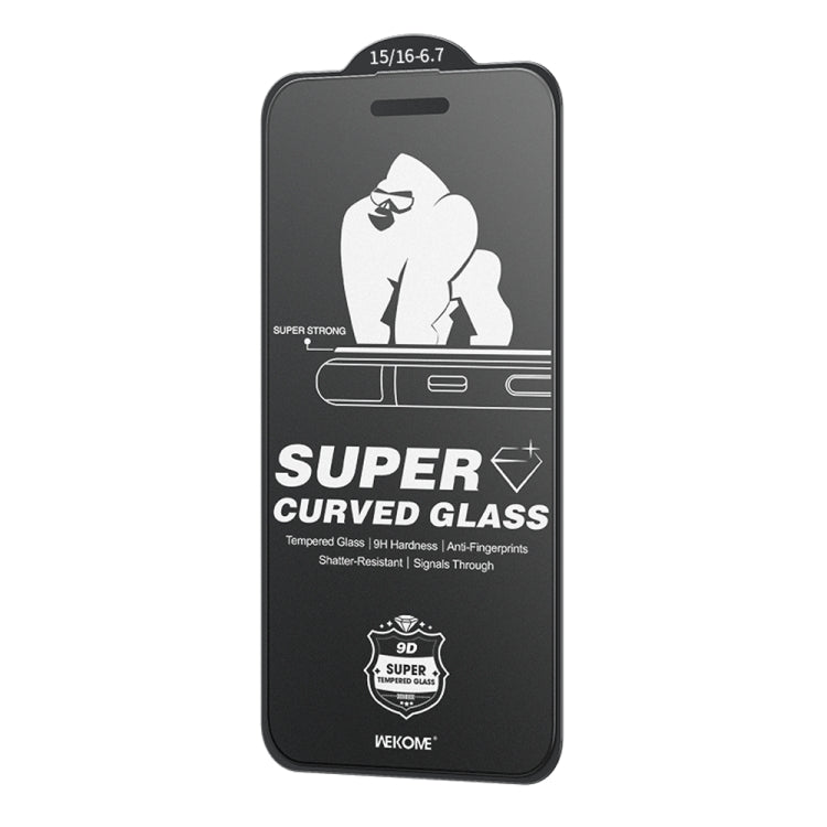 For iPhone 16 Plus / 15 Plus WK WTP-094 King Kong 6D Curved Frosted Tempered Glass Film