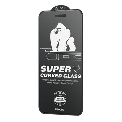 For iPhone 16 Plus / 15 Plus WK WTP-094 King Kong 6D Curved Frosted Tempered Glass Film