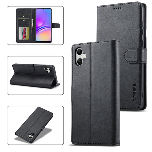 For Samsung Galaxy A06 4G LC.IMEEKE Calf Texture Leather Phone Case(Black)