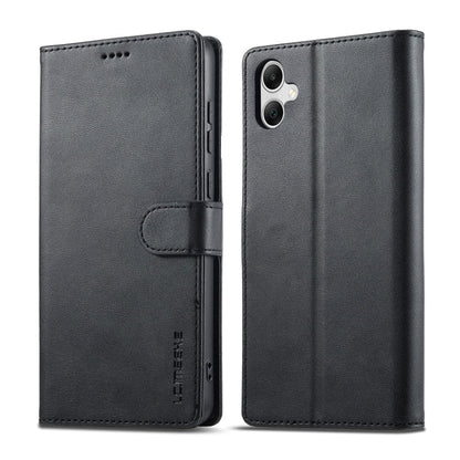 For Samsung Galaxy A06 4G LC.IMEEKE Calf Texture Leather Phone Case(Black)