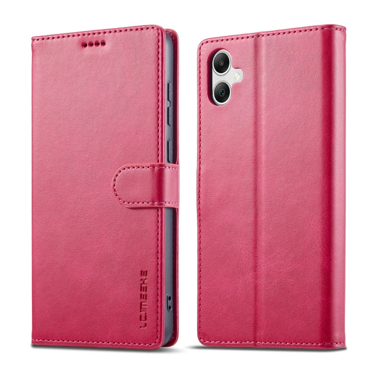 For Samsung Galaxy A06 4G LC.IMEEKE Calf Texture Leather Phone Case(Red)