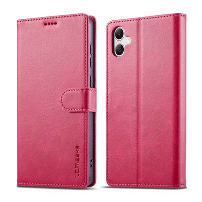 For Samsung Galaxy A06 4G LC.IMEEKE Calf Texture Leather Phone Case(Red)