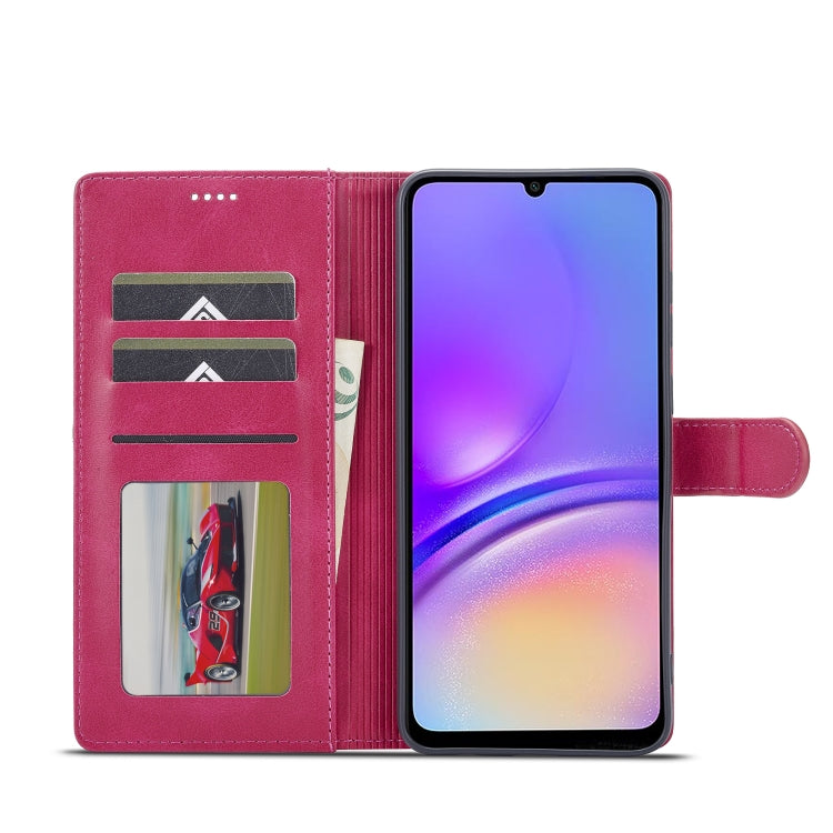 For Samsung Galaxy A06 4G LC.IMEEKE Calf Texture Leather Phone Case(Red)