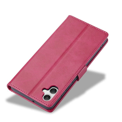 For Samsung Galaxy A06 4G LC.IMEEKE Calf Texture Leather Phone Case(Red)