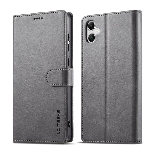 For Samsung Galaxy A06 4G LC.IMEEKE Calf Texture Leather Phone Case(Grey)