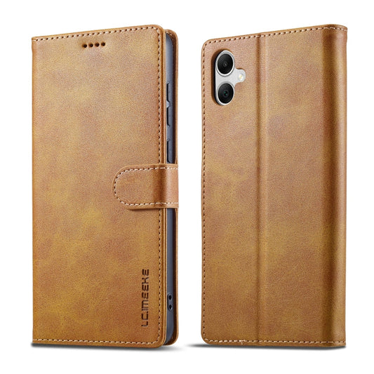 For Samsung Galaxy A06 4G LC.IMEEKE Calf Texture Leather Phone Case(Brown)