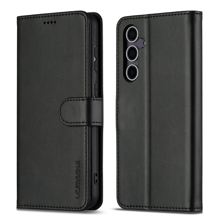 For Samsung Galaxy A16 5G LC.IMEEKE Calf Texture Leather Phone Case(Black)