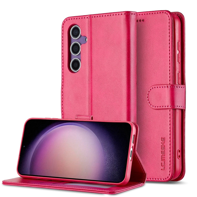 For Samsung Galaxy A16 5G LC.IMEEKE Calf Texture Leather Phone Case(Red)