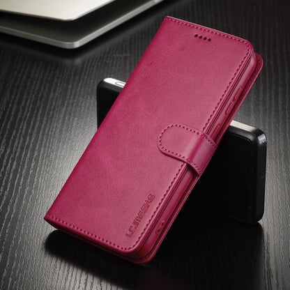 For Samsung Galaxy A16 5G LC.IMEEKE Calf Texture Leather Phone Case(Red)