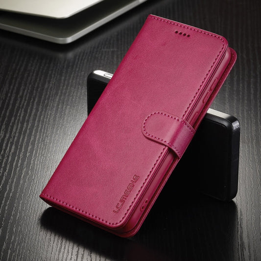 For Samsung Galaxy A16 5G LC.IMEEKE Calf Texture Leather Phone Case(Red)