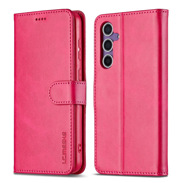 For Samsung Galaxy A16 5G LC.IMEEKE Calf Texture Leather Phone Case(Red)