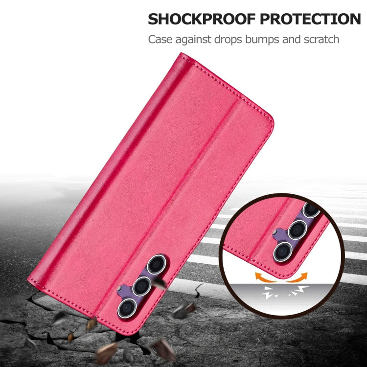 For Samsung Galaxy A16 5G LC.IMEEKE Calf Texture Leather Phone Case(Red)
