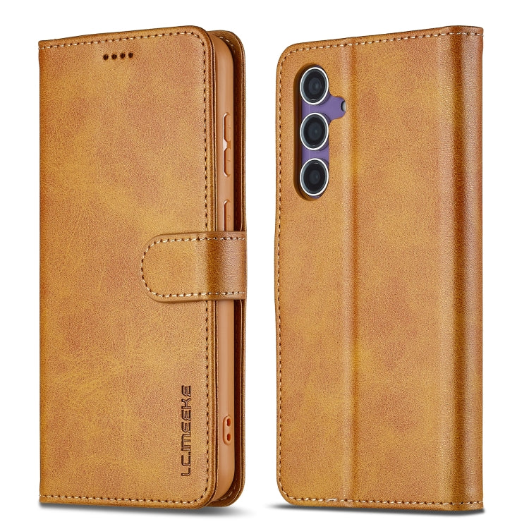 For Samsung Galaxy A16 5G LC.IMEEKE Calf Texture Leather Phone Case(Brown)