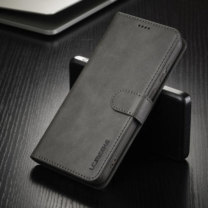 For Samsung Galaxy A56 5G LC.IMEEKE Calf Texture Leather Phone Case(Grey)