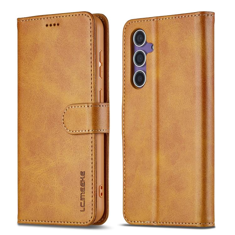 For Samsung Galaxy A56 5G LC.IMEEKE Calf Texture Leather Phone Case(Brown)