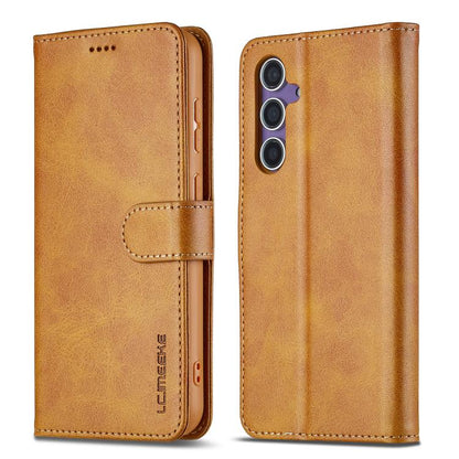 For Samsung Galaxy A56 5G LC.IMEEKE Calf Texture Leather Phone Case(Brown)