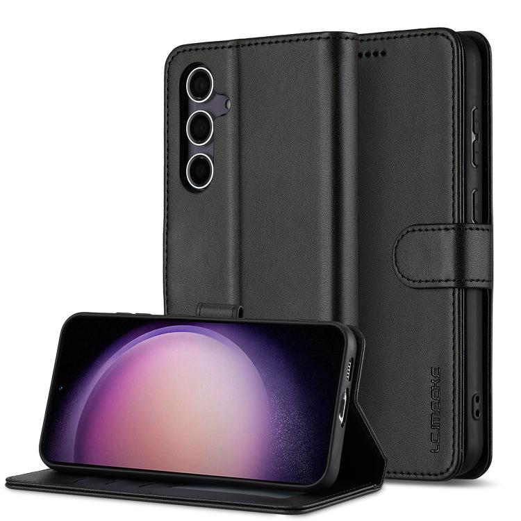 For Samsung Galaxy A36 5G LC.IMEEKE Calf Texture Leather Phone Case(Black)