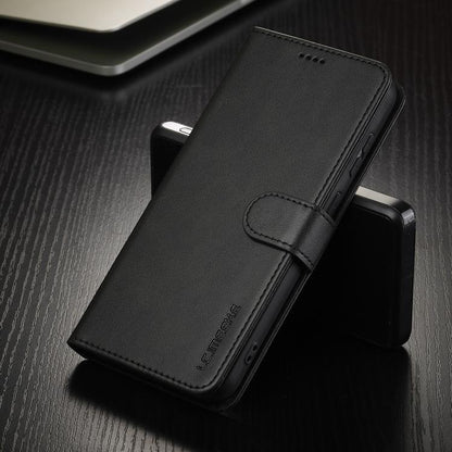 For Samsung Galaxy A36 5G LC.IMEEKE Calf Texture Leather Phone Case(Black)