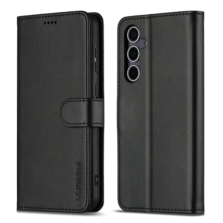 For Samsung Galaxy A36 5G LC.IMEEKE Calf Texture Leather Phone Case(Black)