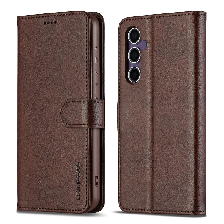 For Samsung Galaxy A36 5G LC.IMEEKE Calf Texture Leather Phone Case(Coffee)