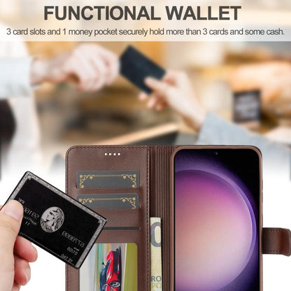 For Samsung Galaxy A36 5G LC.IMEEKE Calf Texture Leather Phone Case(Coffee)