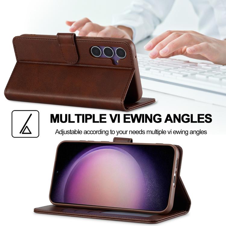 For Samsung Galaxy A36 5G LC.IMEEKE Calf Texture Leather Phone Case(Coffee)