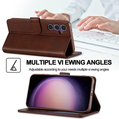 For Samsung Galaxy A36 5G LC.IMEEKE Calf Texture Leather Phone Case(Coffee)
