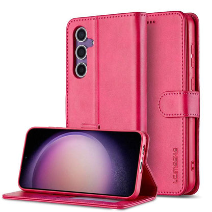 For Samsung Galaxy A26 5G LC.IMEEKE Calf Texture Leather Phone Case(Red)