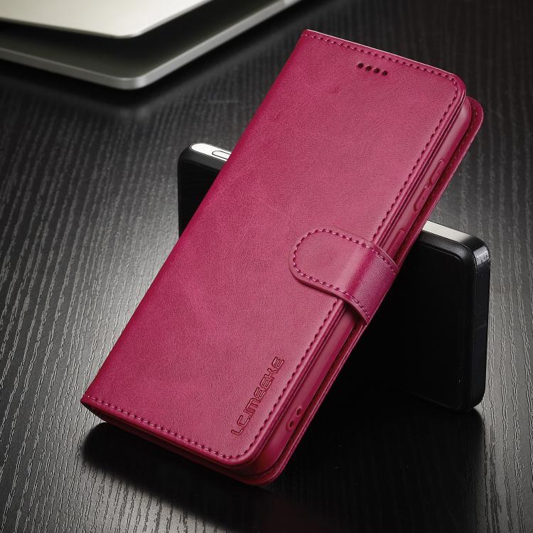 For Samsung Galaxy A26 5G LC.IMEEKE Calf Texture Leather Phone Case(Red)