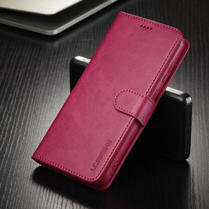 For Samsung Galaxy A26 5G LC.IMEEKE Calf Texture Leather Phone Case(Red)