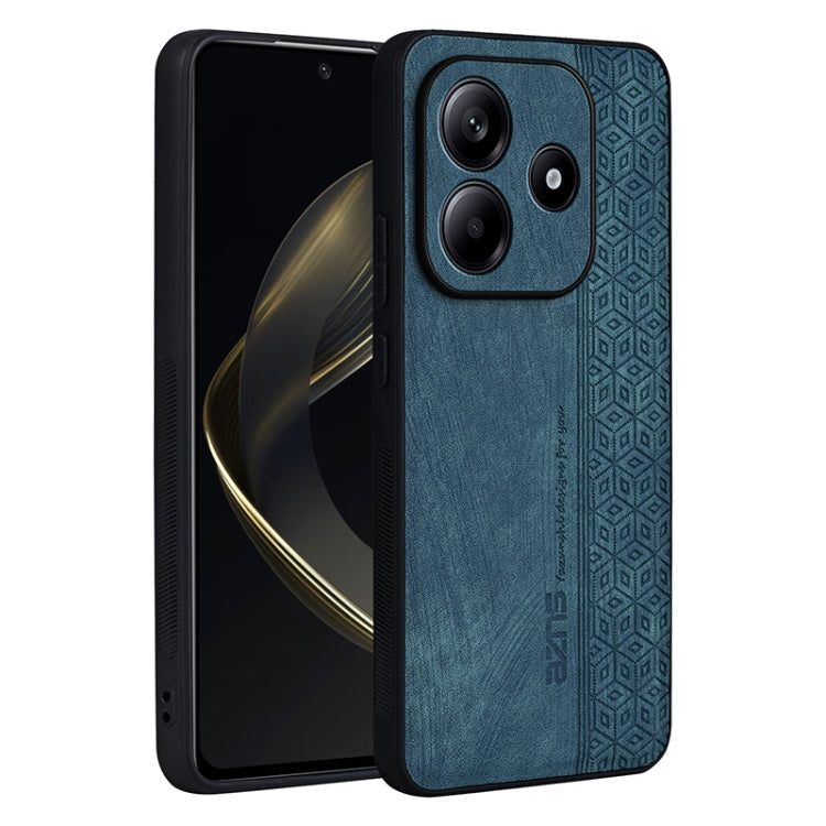 For Redmi Note 14 5G AZNS 3D Embossed Skin Feel Phone Case(Dark Green)