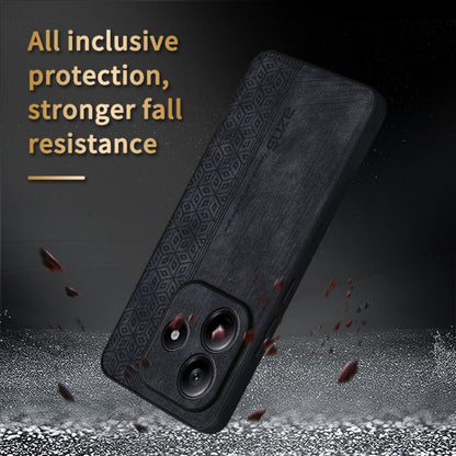 For Redmi Note 14 5G AZNS 3D Embossed Skin Feel Phone Case(Brown)