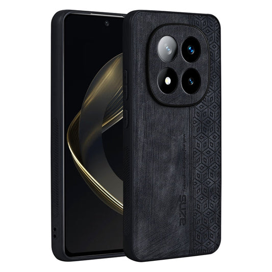 For Redmi Note 14 Pro 5G AZNS 3D Embossed Skin Feel Phone Case(Black)