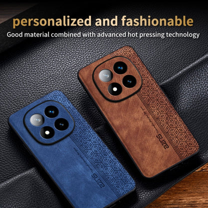 For Redmi Note 14 Pro 5G AZNS 3D Embossed Skin Feel Phone Case(Brown)