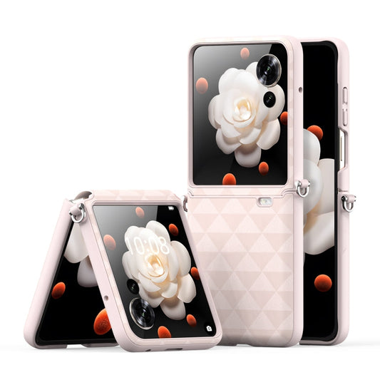 For Honor Magic V Flip DUX DUCIS Fitt Series TPU + PU Texture Full Cover Phone Case(Pink)