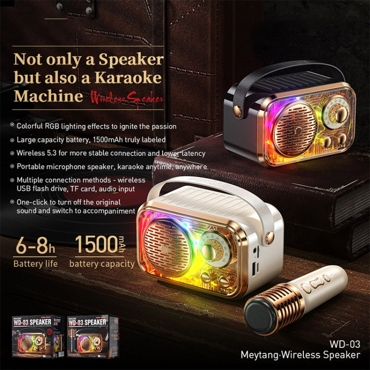 WEKOME WD-03 Meytang Karaoke Wireless Bluetooth Speaker(Black)