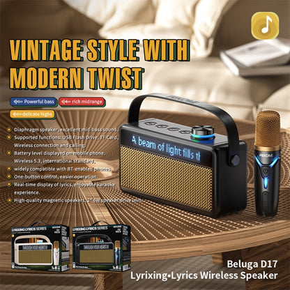 WEKOME Beluga 17 Lyrixing Lyrics Display Wireless Bluetooth Speaker(Creamy White)