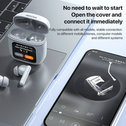 WEKOME Beluga S12 Audyhle ENC Noise Reduction Wireless Earphones with Smart Color Screen(Black)