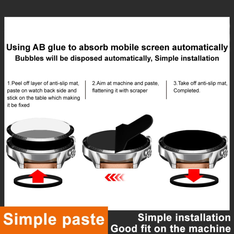 For Garmin fenix E 47mm imak Plexiglass HD Watch Protective Film