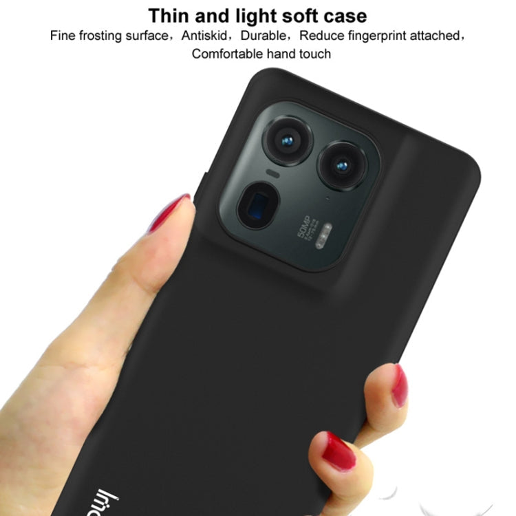 For Motorola Edge 50 Ultra IMAK UC-3 Series Shockproof Frosted TPU Phone Case(Black)