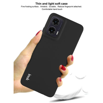 Pour Motorola Moto G35 5G Coque de téléphone antichoc en TPU dépoli série IMAK UC-3 (noir)